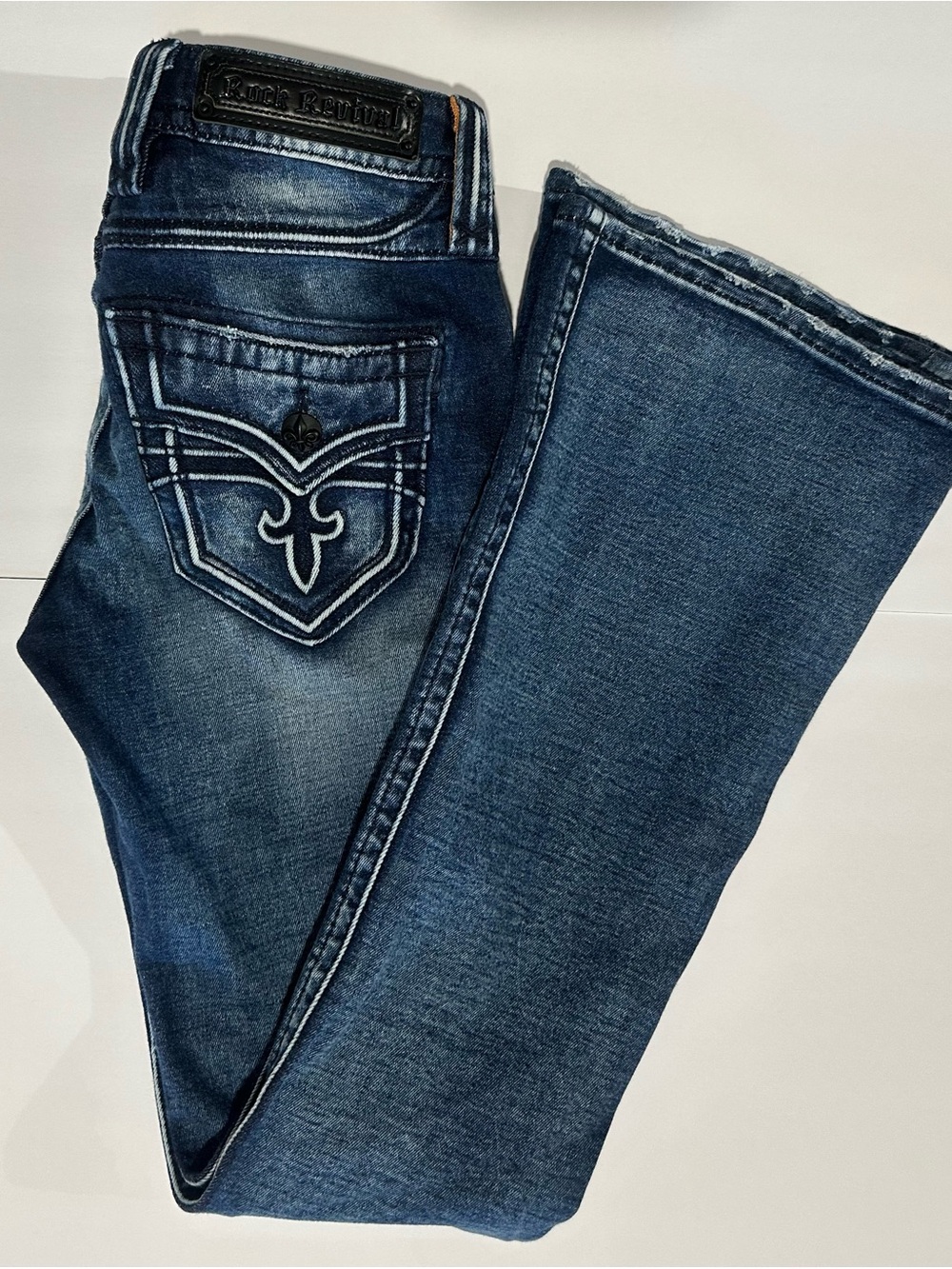 Rock Revival Luz Mid-Rise Flare Jeans Womens Size 25
